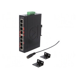 Switch Ethernet neadministrabil 8 Porturi 12-48VDC LNX-800AG | Electronic-mag.ro | Componente Electronice