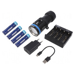 Lanternă Subacvatică LED 4000LM Set Complet | Electronic-mag.ro | Componente Electronice