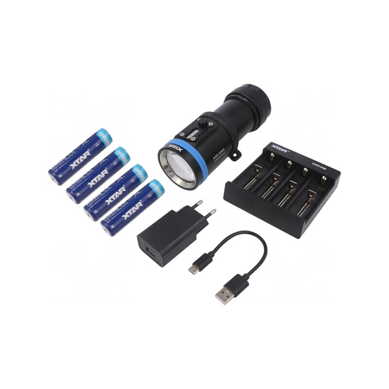 Lanternă Subacvatică LED 4000LM Set Complet | Electronic-mag.ro | Componente Electronice