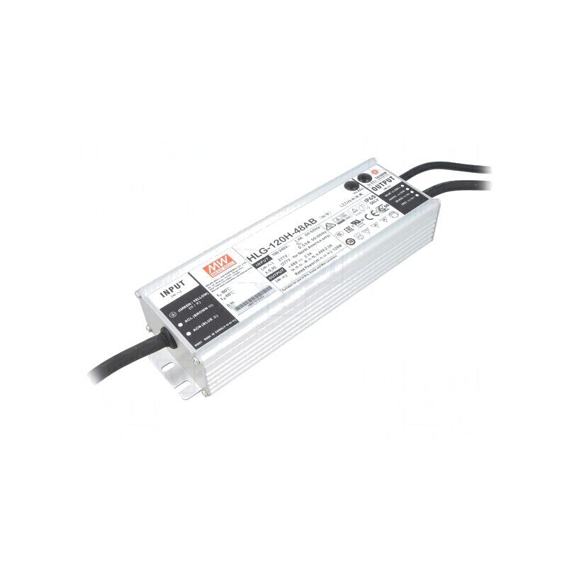 Alimentator: pulsatoriu LED 120W 48VDC 1,2÷2,5A 90÷305VAC: cod: HLG-120H-48AB,  | Electronic-mag.ro | Componente Electronice
