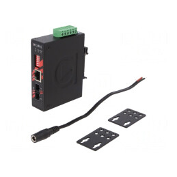 Media Convertor Ethernet/Fibră Optică Multimod 12-48VDC | Electronic-mag.ro | Componente Electronice