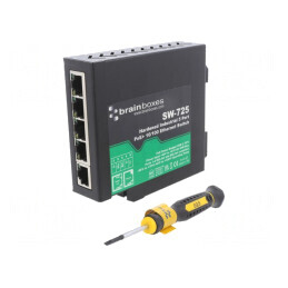 Switch Ethernet neadministrabil 5 porturi 44-57VDC | Electronic-mag.ro | Componente Electronice
