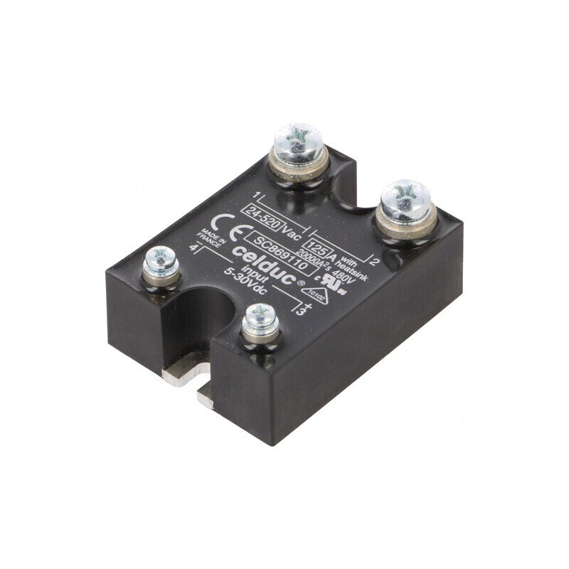 Releu semiconductor 125A 1-fazat 24-520VAC | Electronic-mag.ro | Componente Electronice
