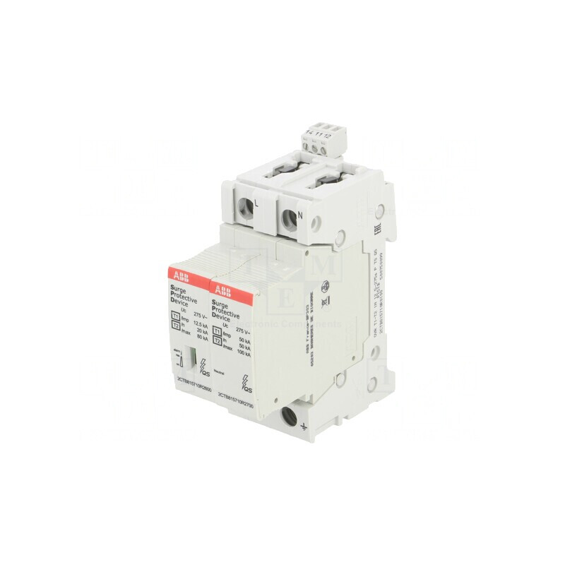 Limitator de Supratensiuni Tip 1, 2 Poli, 80kA | Electronic-mag.ro | Componente Electronice Limitator de Supratensiuni Tip 1, 2 Poli, 80kA | Electronic-mag.ro | Componente Electronice