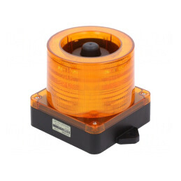 Semnalizator Luminos și Acustic LED Ambră 10-30VDC IP66 | Electronic-mag.ro | Componente Electronice
