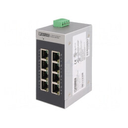 Switch Ethernet Neadministrabil 8 Porturi RJ45 9-32VDC | Electronic-mag.ro | Componente Electronice