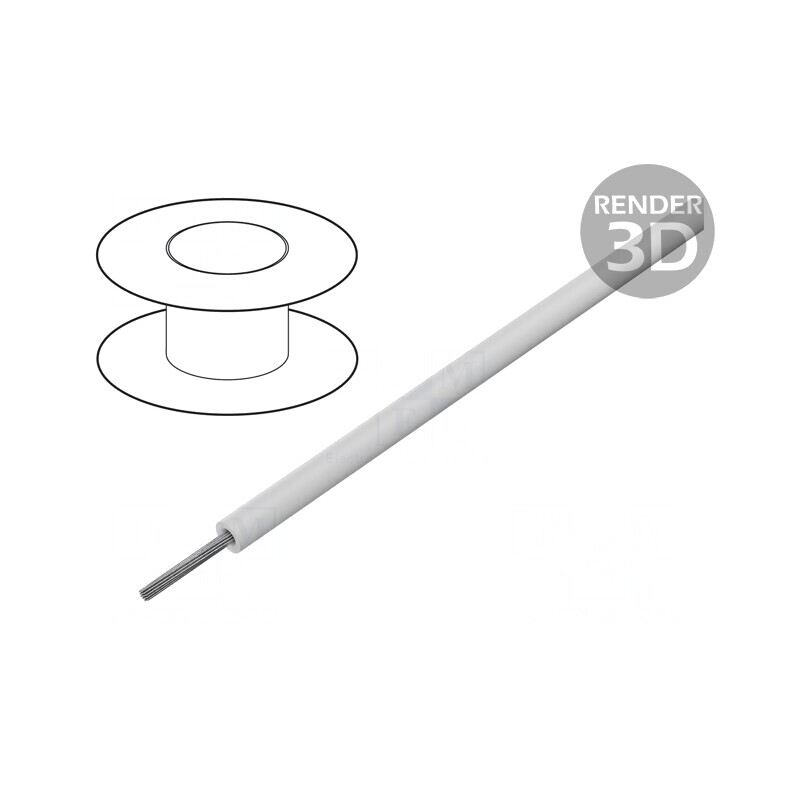 Cablu Electric Siliconat Alb 30,5m 15kV | Electronic-mag.ro | Componente Electronice