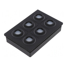 Tastatură: plastic | LED | Rcontact max: 10000mΩ | 6,5N | -40÷85°C | 09-0075.3142