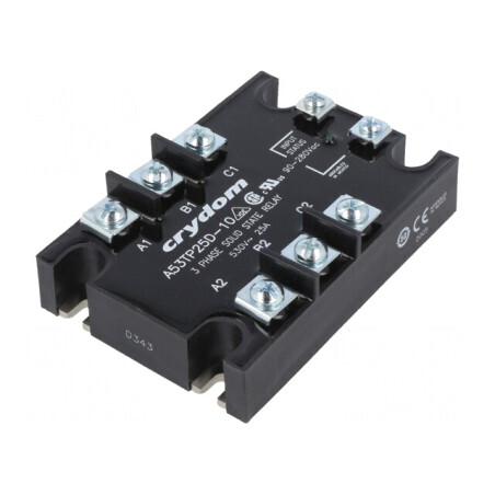 Releu Semiconductor 25A 3-Fazat 48-530VAC | Electronic-mag.ro | Componente Electronice