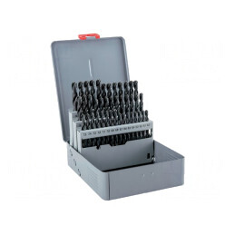 Set Burghie Metal Oțel Rapid HSS 41 Buc. Cutie Metalică | Electronic-mag.ro | Componente Electronice