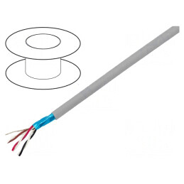 Cablu EcoCable Mini 3x2x28AWG Gri Închis | Electronic-mag.ro | Componente Electronice