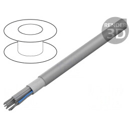 Cablu Bandă Rotund 1,27mm 10x28AWG PVC Gri | Electronic-mag.ro | Componente Electronice