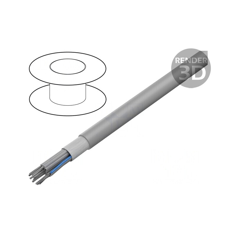Cablu Bandă Rotund 1,27mm 10x28AWG PVC Gri | Electronic-mag.ro | Componente Electronice