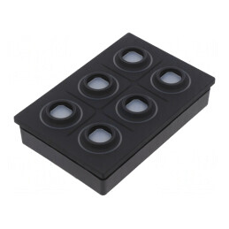 Tastatură: plastic | LED | Rcontact max: 10000mΩ | 6,5N | -40÷85°C | 09-0075.3132