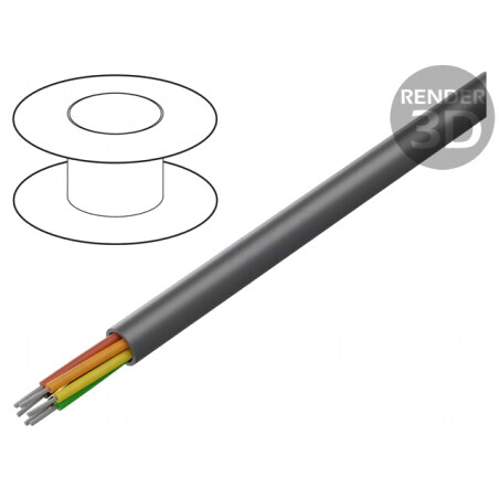 Cablu EcoCable Mini neecranat 6x26AWG 300V 30,5m Cu litat | Electronic-mag.ro | Componente Electronice