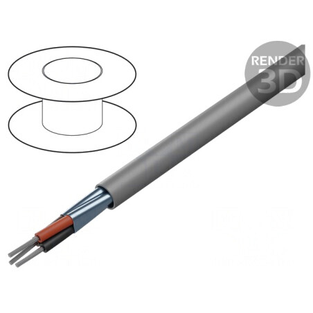 Cablu EcoCable Mini 3x22AWG Gri Închis | Electronic-mag.ro | Componente Electronice