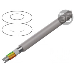 Cablu EcoCable Mini 6x28AWG Gri Închis | Electronic-mag.ro | Componente Electronice