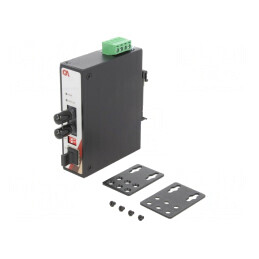 Media Convertor GIGA Ethernet Fibră Optică Multimod 12-48VDC ST | Electronic-mag.ro | Componente Electronice