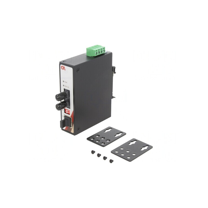 Media Convertor GIGA Ethernet Fibră Optică Multimod 12-48VDC ST | Electronic-mag.ro | Componente Electronice