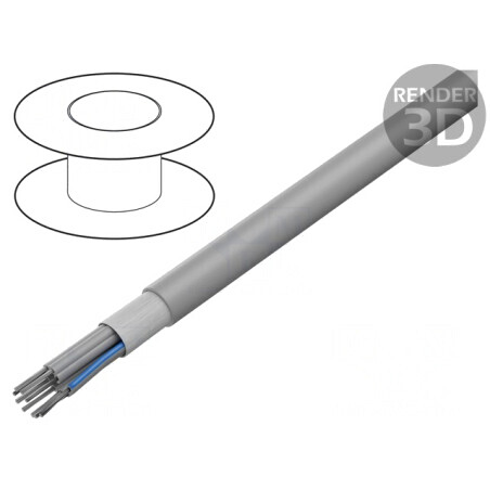 Cablu Bandă Rotund 1,27mm Cu 9x28AWG Neecranat | Electronic-mag.ro | Componente Electronice