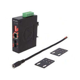 Convertor Media Ethernet/Fibră Optică Monomod 12-48VDC 2W | Electronic-mag.ro | Componente Electronice