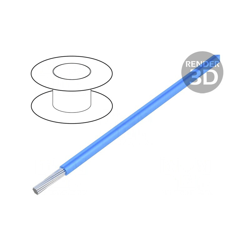 Cablu Albastru HookUp Wire 28AWG PTFE 600V 305m | Electronic-mag.ro | Componente Electronice Cablu Albastru HookUp Wire 28AWG PTFE 600V 305m | Electronic-mag.ro | Componente Electronice