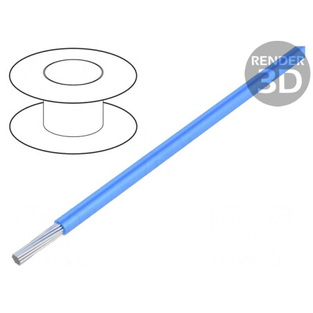 Cablu Albastru HookUp Wire 28AWG PTFE 600V 305m | Electronic-mag.ro | Componente Electronice