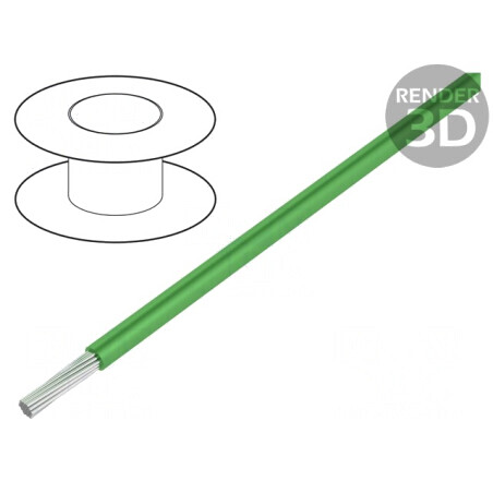 Cablu HookUp Wire litat Cu 28AWG PTFE verde 305m | Electronic-mag.ro | Componente Electronice