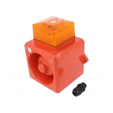 Semnalizator Luminos și Acustic 230VAC Sirenă cu Lumină Flash | Electronic-mag.ro | Componente Electronice