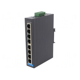 Switch Ethernet neadministrabil 8 porturi 12-48VDC