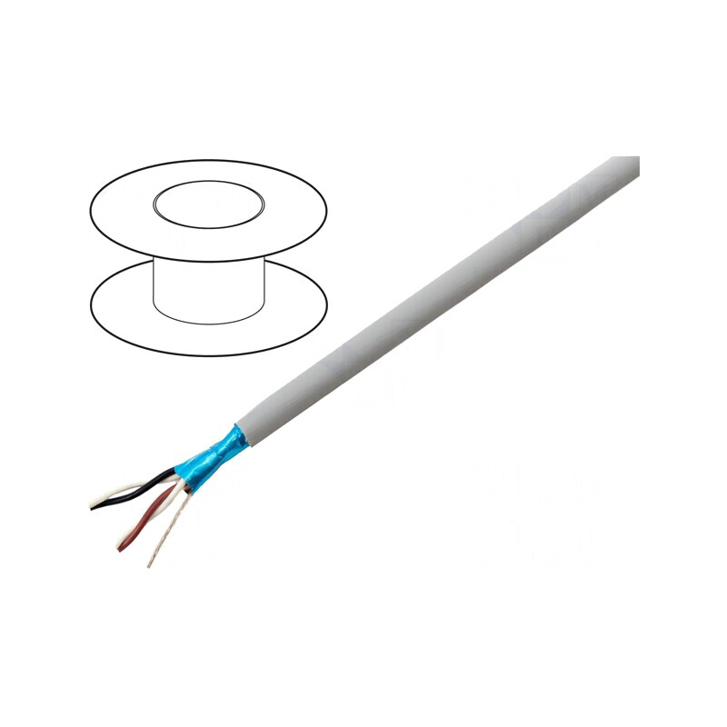 Cablu EcoCable Mini 4x2x26AWG Gri Închis | Electronic-mag.ro | Componente Electronice