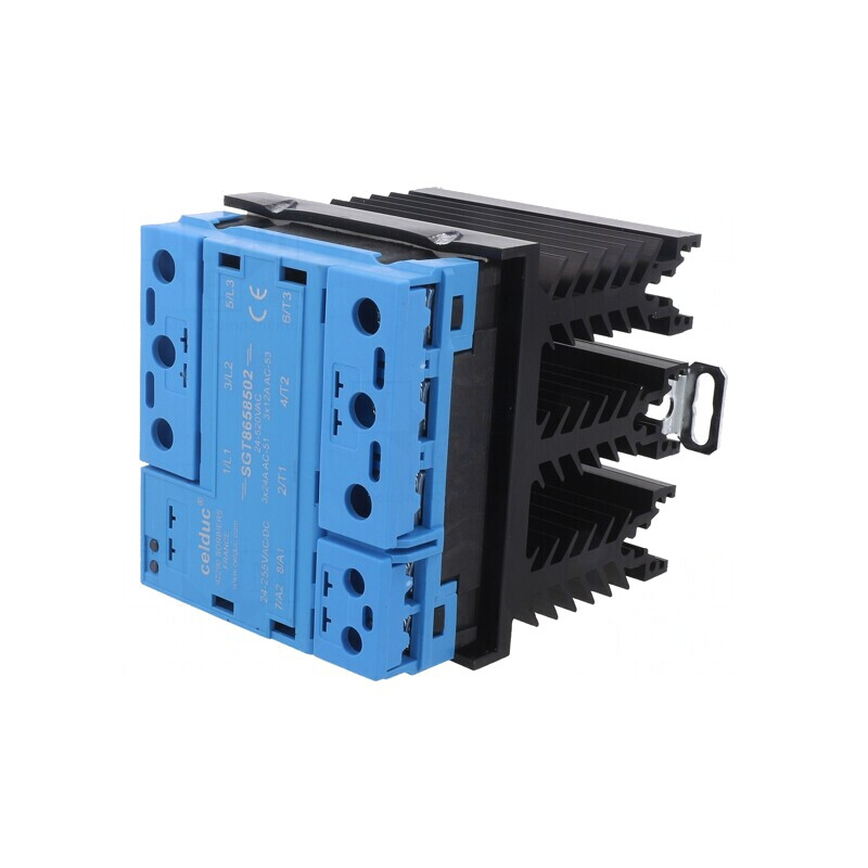 Releu Semiconductor 24A 3-Fazat 24-520VAC | Electronic-mag.ro | Componente Electronice