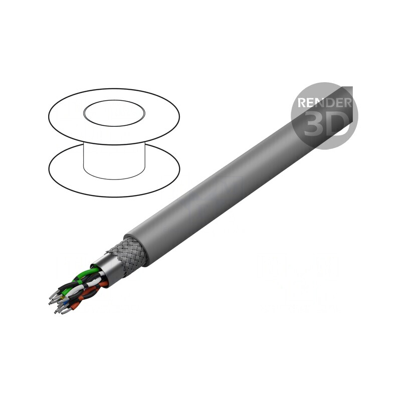Cablu Electric PVC Gri 5x2x26AWG 30,5m 300V | Electronic-mag.ro | Componente Electronice