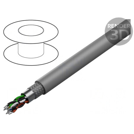 Cablu Electric PVC Gri 5x2x26AWG 30,5m 300V | Electronic-mag.ro | Componente Electronice