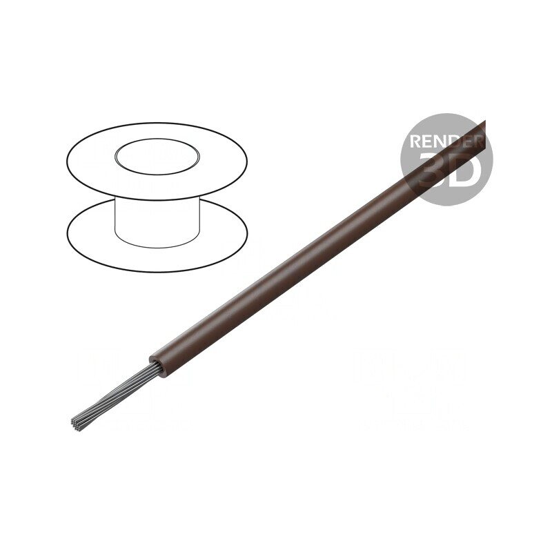 Cablu electric litat 18AWG PVC maro 305m 600V | Electronic-mag.ro | Componente Electronice
