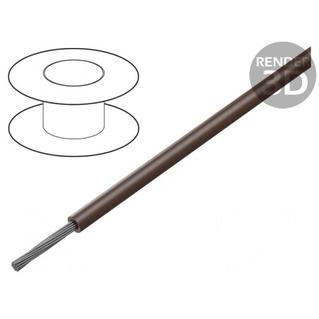 Cablu electric litat 18AWG PVC maro 305m 600V | Electronic-mag.ro | Componente Electronice
