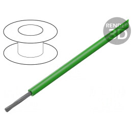 Cablu electric litat verde 18AWG PVC 305m 600V | Electronic-mag.ro | Componente Electronice