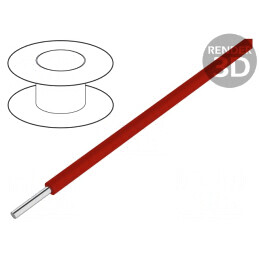 Cablu HookUp Wire Cu 30AWG PTFE Roșu 305m 250V