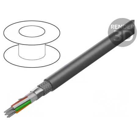 Cablu Xtra Guard Flex 7x26AWG PVC 30,5m Gri Închis 300V | Electronic-mag.ro | Componente Electronice