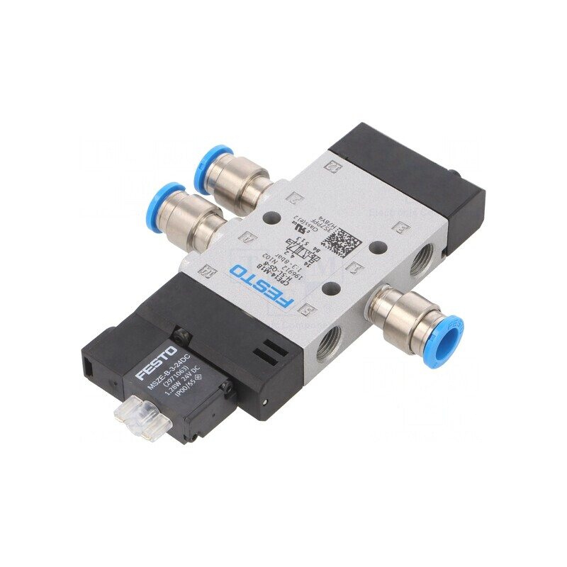 Ventil Electromagnetic 3-8bar 5/2 Monostabil Aluminiu IP65 | Electronic-mag.ro | Componente Electronice