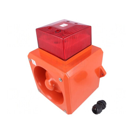 Semnalizator Luminos și Acustic 230VAC Sirenă cu Lumină Flash | Electronic-mag.ro | Componente Electronice