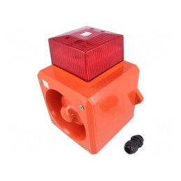 Semnalizator Luminos și Acustic 230VAC Sirenă cu Lumină Flash | Electronic-mag.ro | Componente Electronice