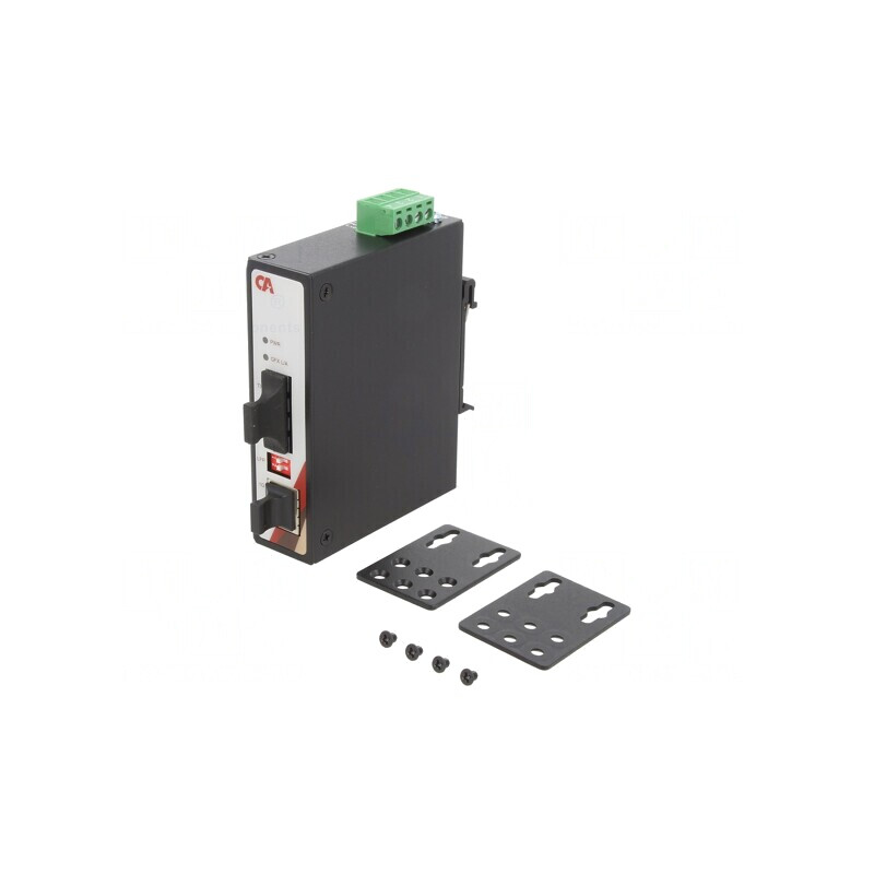 Convertor Media Giga Ethernet/Fibră Optică Multimod 12-48VDC | Electronic-mag.ro | Componente Electronice