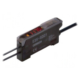 Amplificator fibră optică PNP cu cablu 2m IP50 | Electronic-mag.ro | Componente Electronice