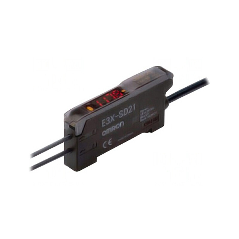 Amplificator fibră optică PNP cu cablu 2m IP50 | Electronic-mag.ro | Componente Electronice