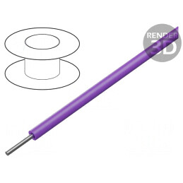 Cablu Sârmă Cu 24AWG PVC Violet 305m 600V