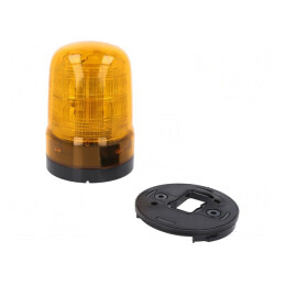 Semnalizator LED Ambră 10-30VDC Luminos și Acustic 86dB IP23 | Electronic-mag.ro | Componente Electronice