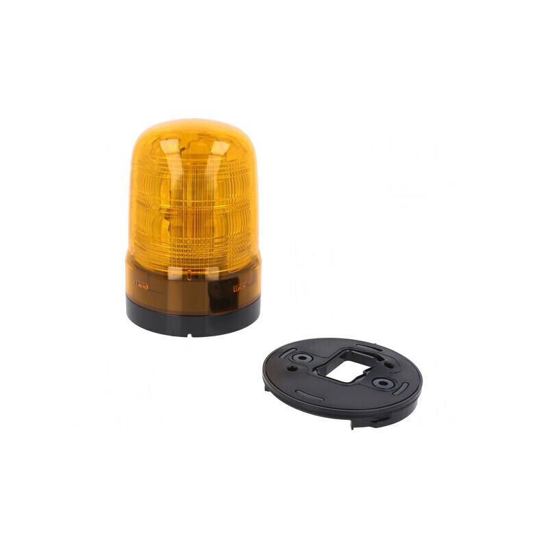 Semnalizator LED Ambră 10-30VDC Luminos și Acustic 86dB IP23 | Electronic-mag.ro | Componente Electronice