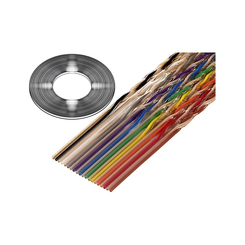 Cablu Bandă Neecranat PVC 1,27mm 34x28AWG 100FT | Electronic-mag.ro | Componente Electronice