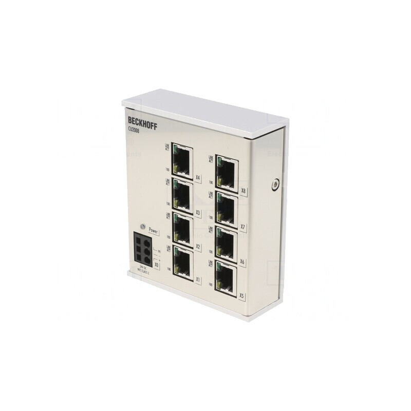 Switch Ethernet Neadministrabil 8 Porturi RJ45 24VDC | Electronic-mag.ro | Componente Electronice